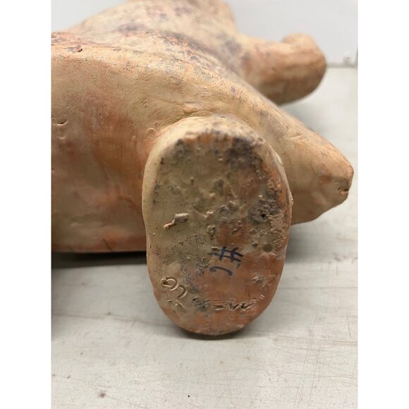 Vintage 1973 Souriant Dancer Terracotta Mayan Figurine Female Made In Mexico - Picture 9 of 9